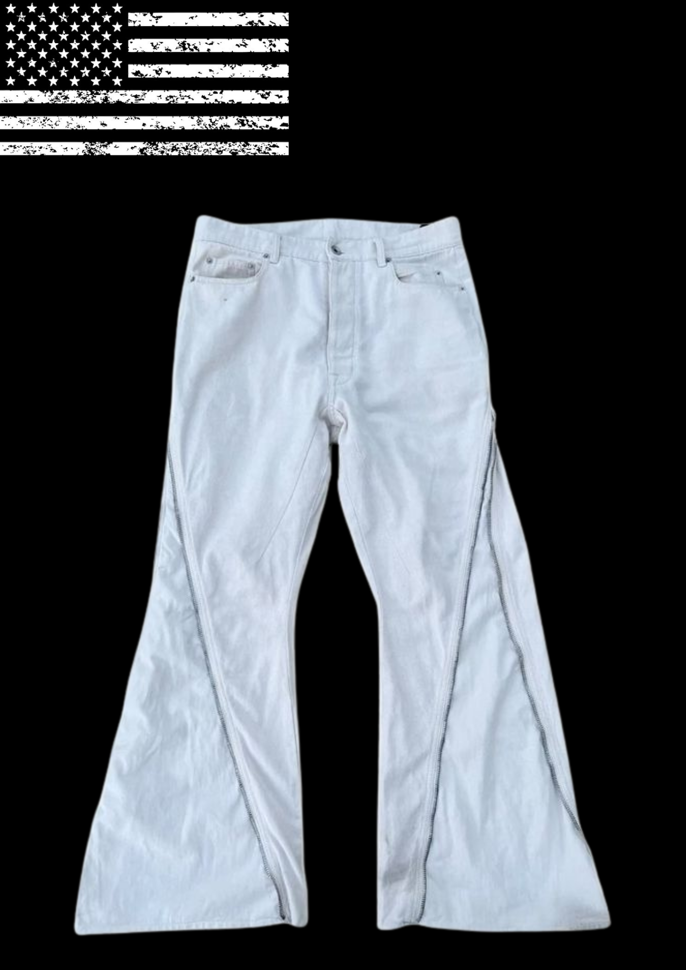 'Z!PPED' FLARED JEANS 𖦏