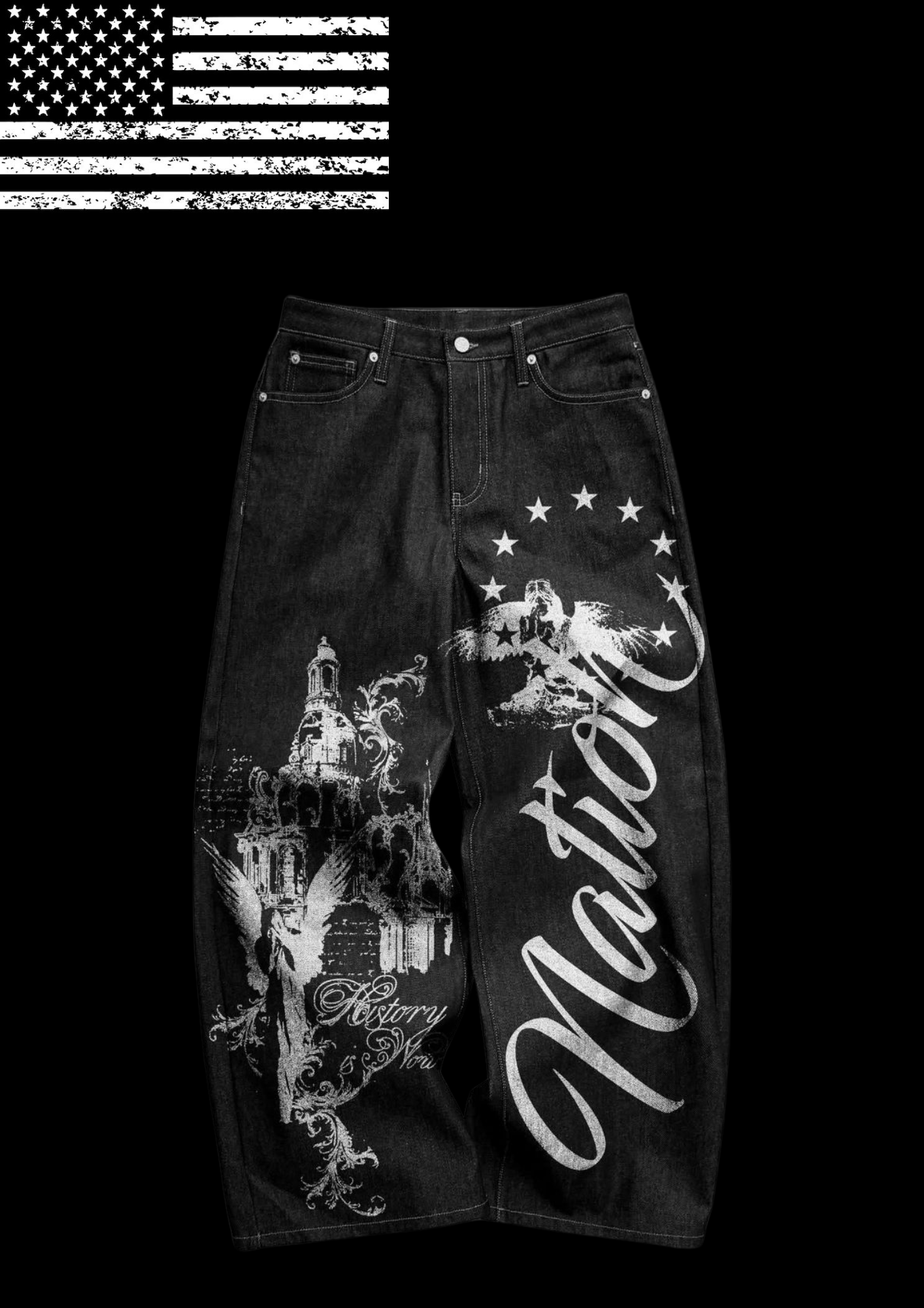 'NAT!ON' REGULAR JEANS 𖦏