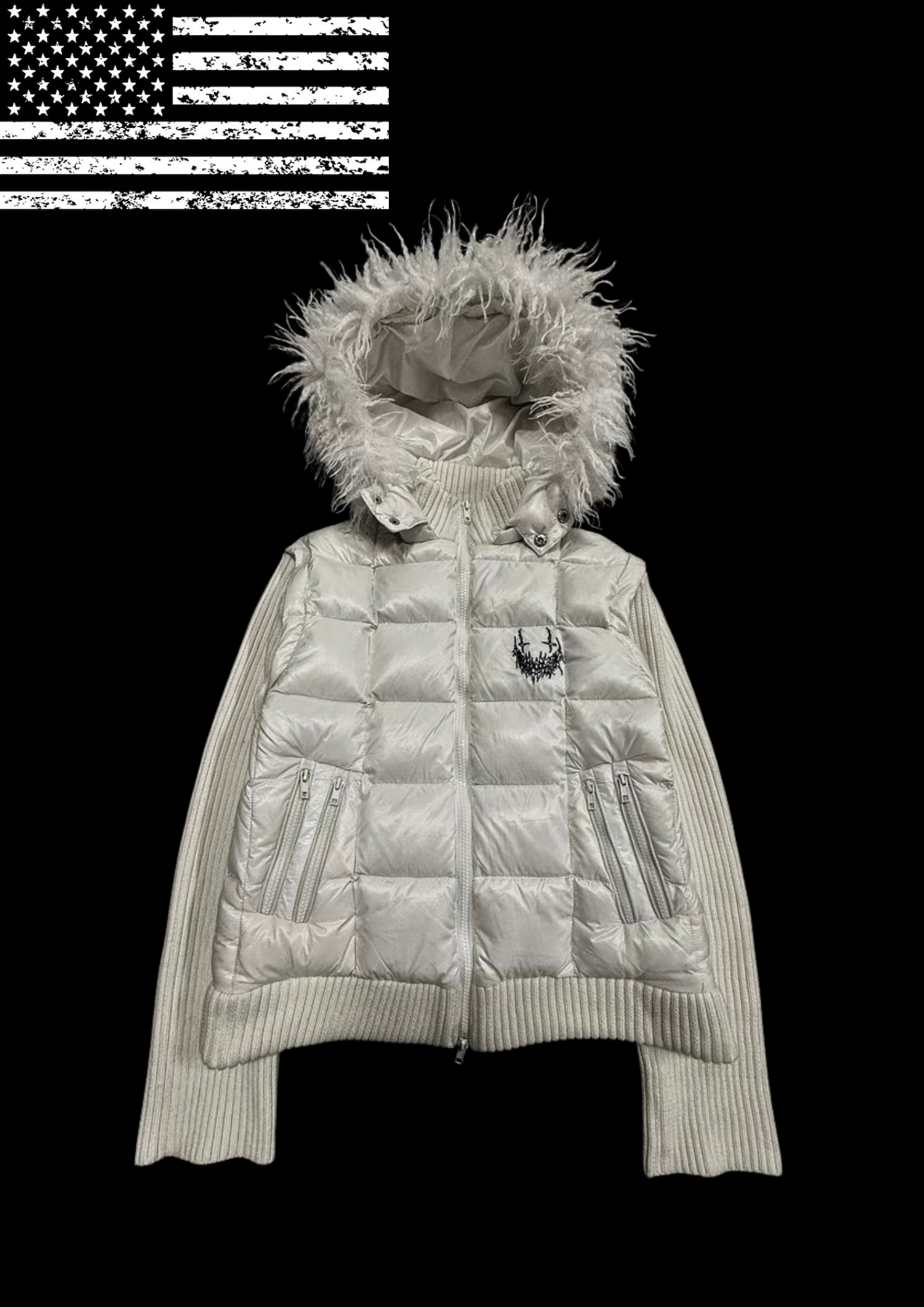 'WHITE00' FUR JACKET 𖦏