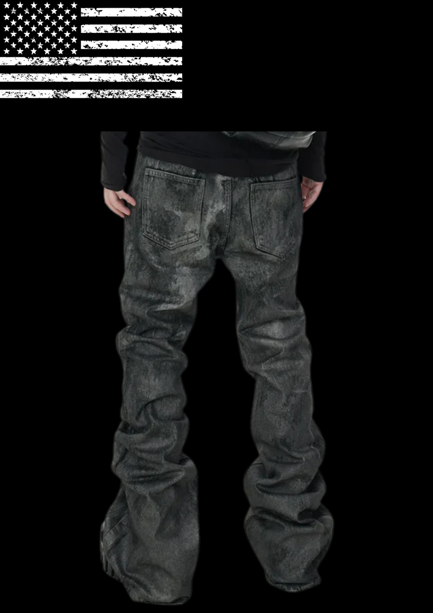 'ACIDWASH' FLARED JEANS 𖦏