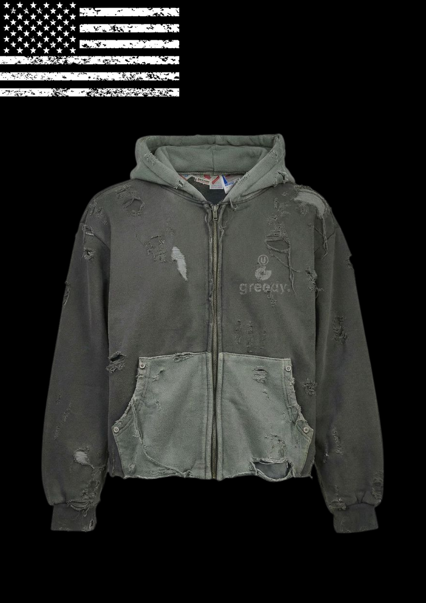 'GREEDY' HOODIE 𖦏