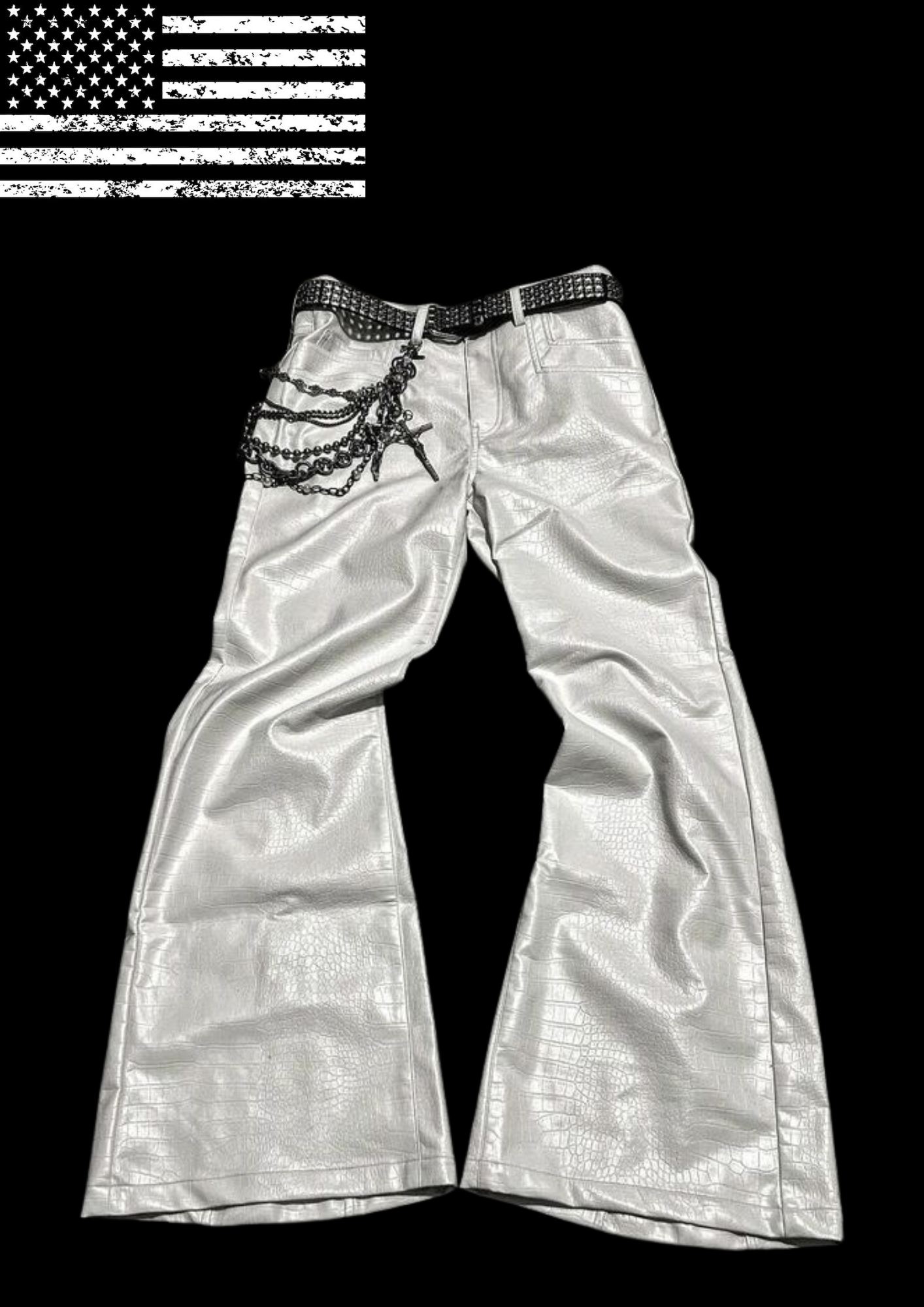 'WHITE00' FLARED JEANS 𖦏