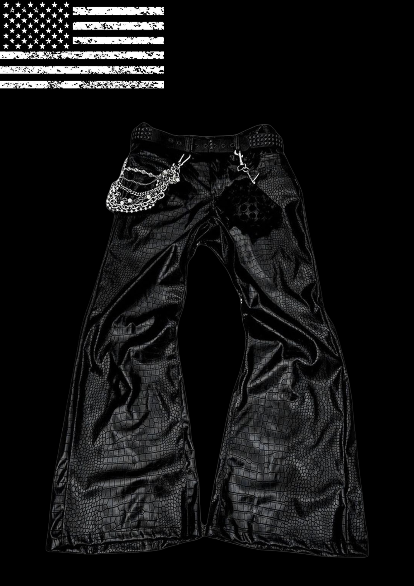 'BLACK00' FLARED JEANS 𖦏
