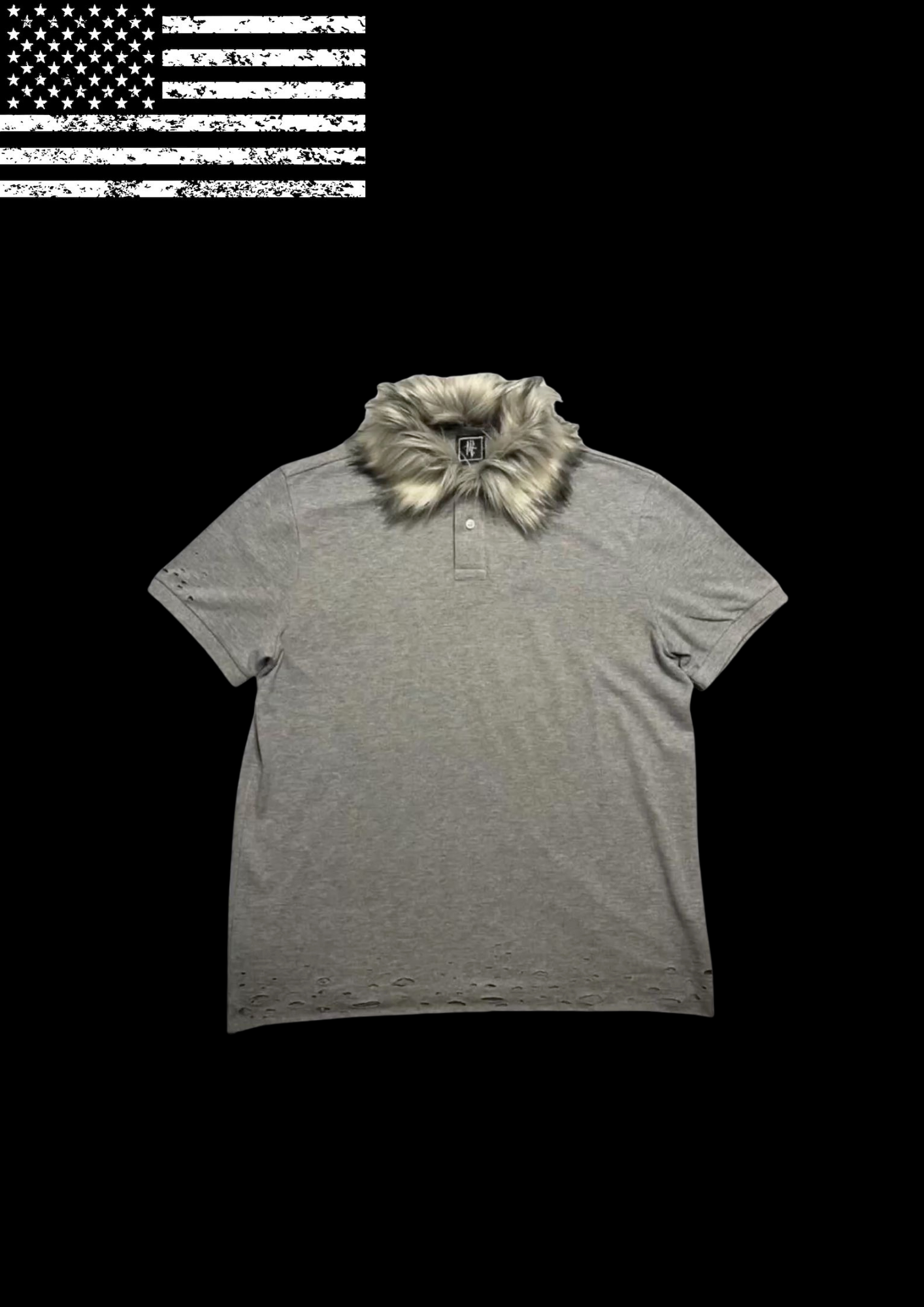 'DXSTRESSED FUR' POLO 𖦏