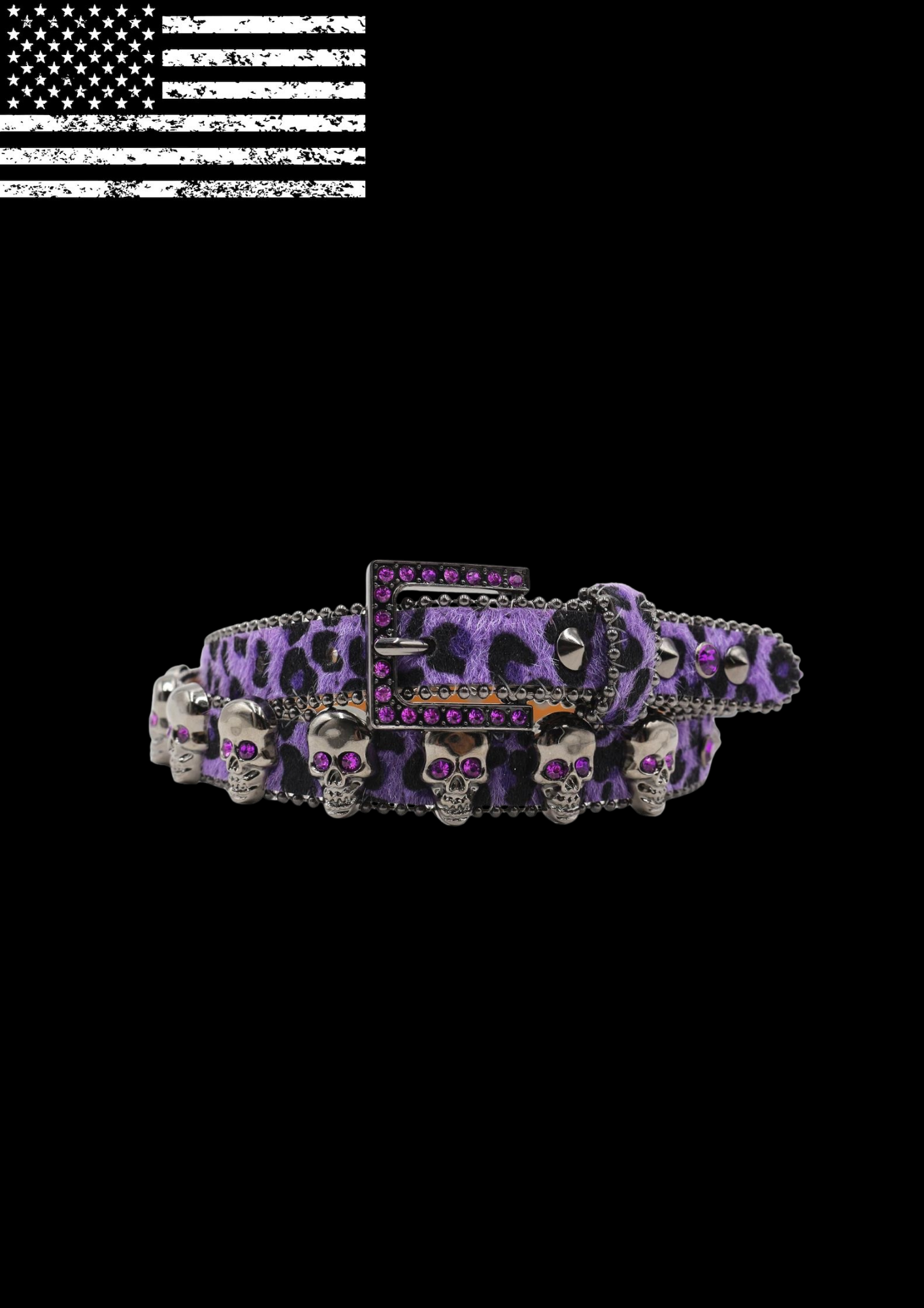 'CHEETAH SKULLS' BELT 𖦏