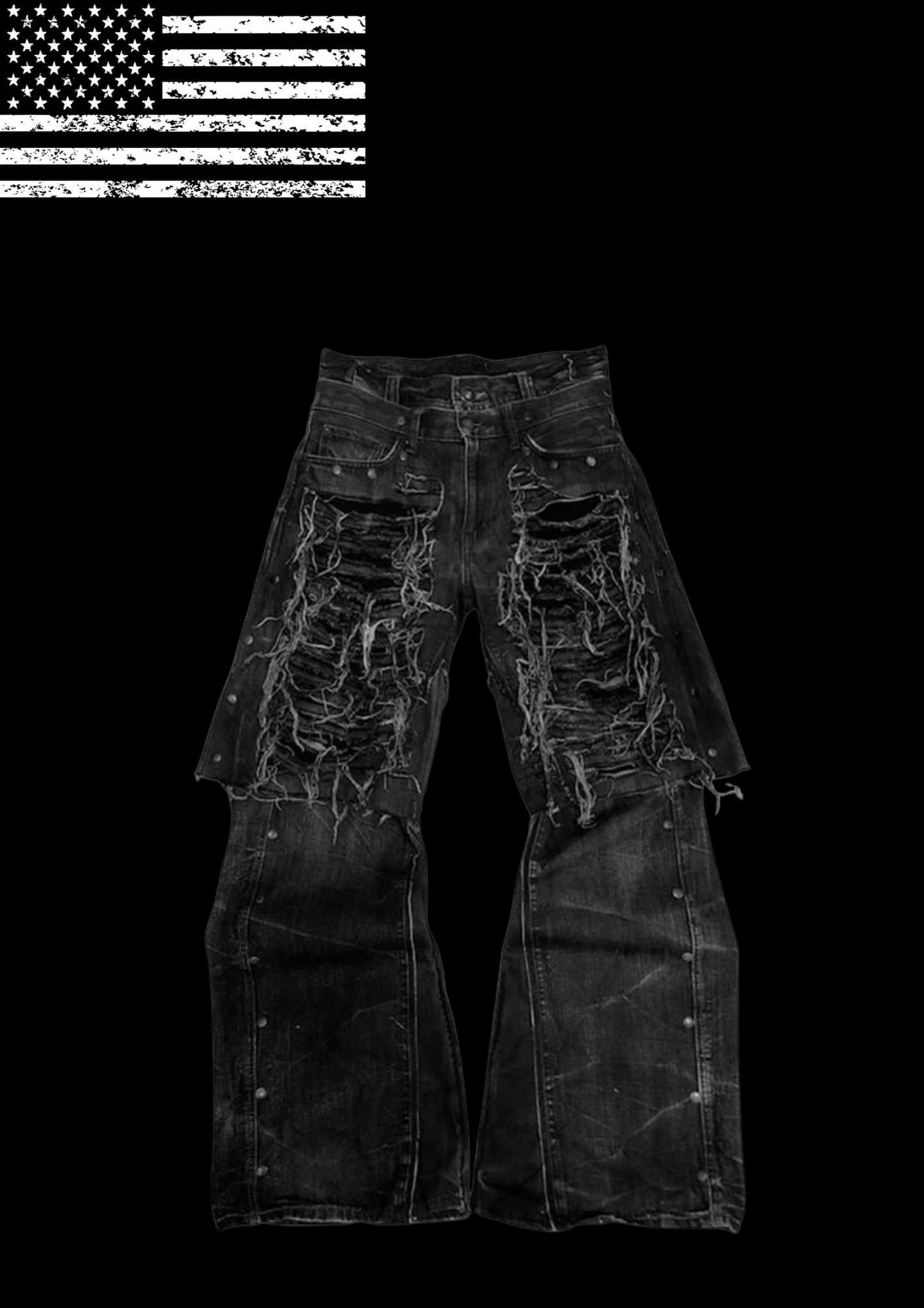 'SCXVENGER' FLARED JEANS 𖦏