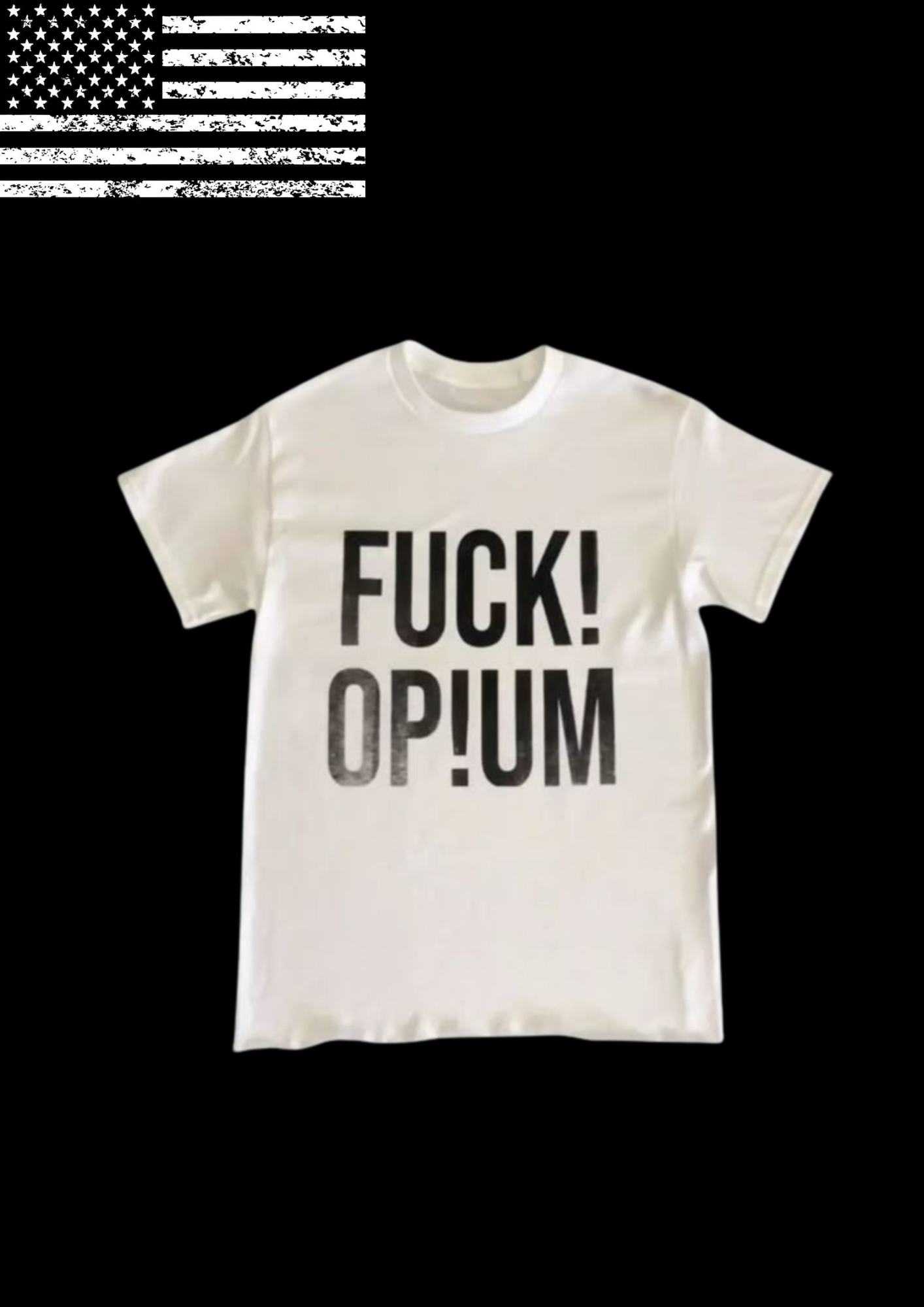 'FUCK OP!UM' TEE 𖦏
