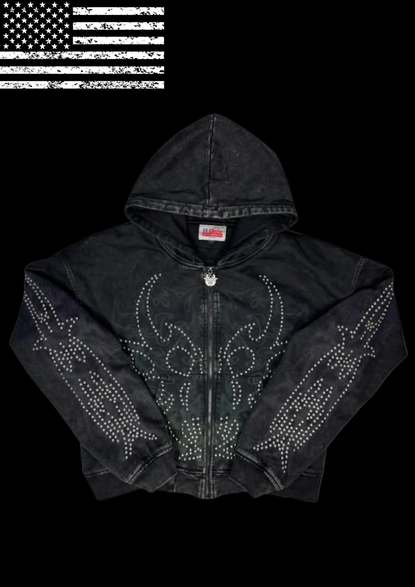 'STUDDED' HOODIE  𖦏