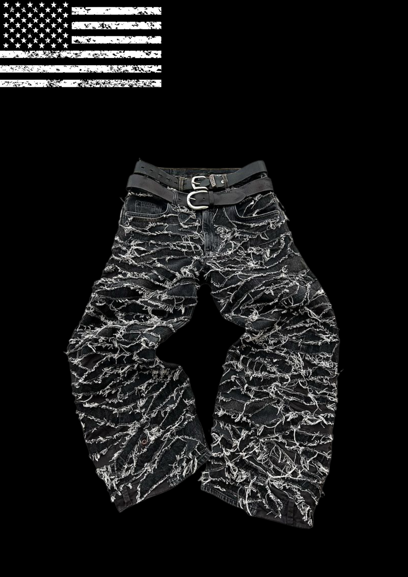 'GREY ASH' FLARED JEANS 𖦏