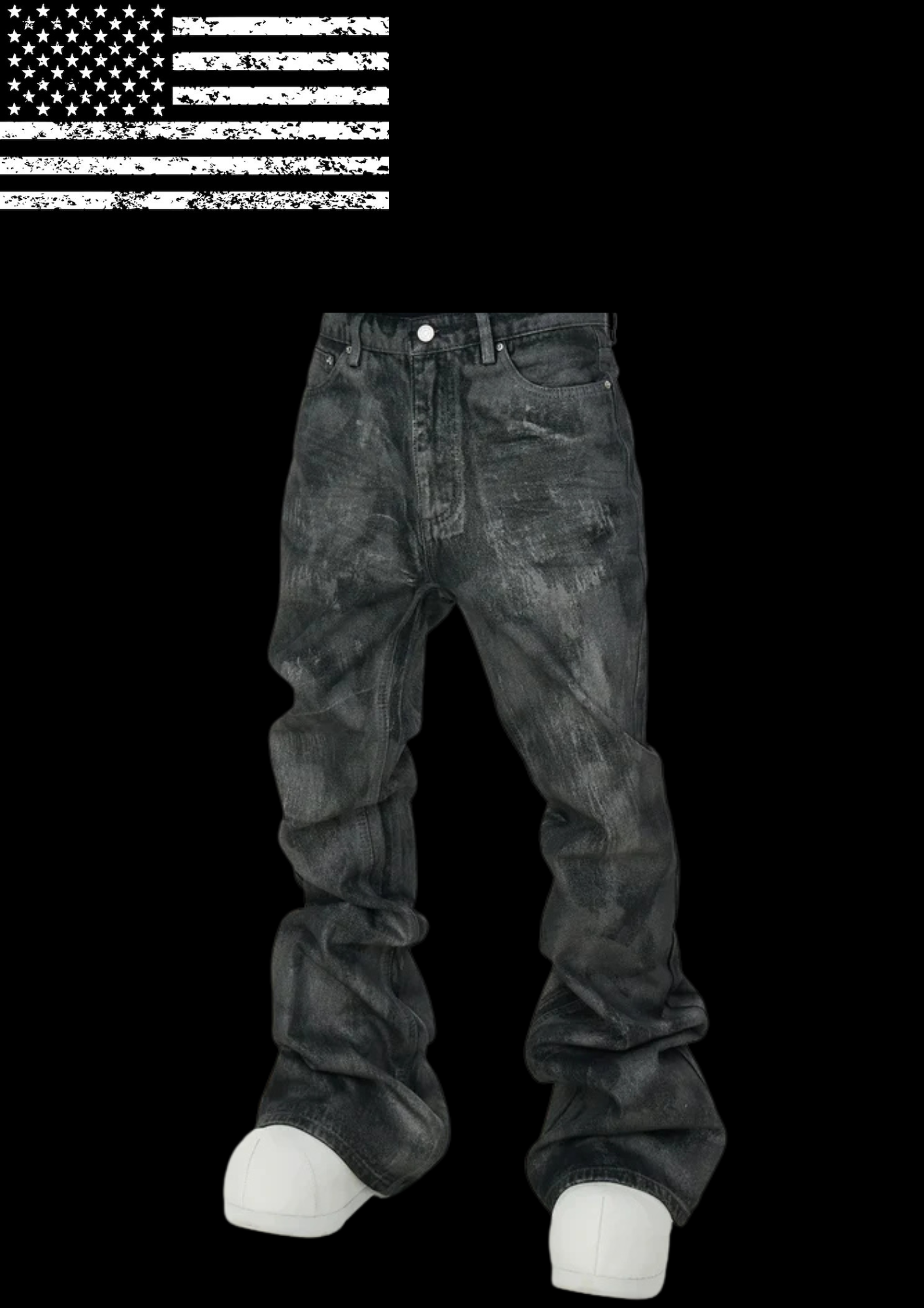 'ACIDWASH' FLARED JEANS 𖦏